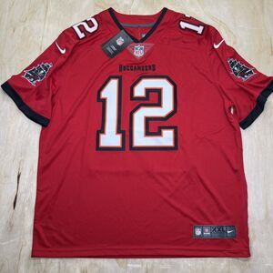 NEW XXL Tom Brady Tampa Bay Buccaneers Nike #12 Retired Player Jersey Red SEWN